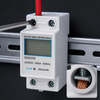 Meter Energi Satu Fasa DIN Rail 220/230V 5(60)A 50/60Hz Kelas 1 LCD Digital kWh Meter Output Pulsa 1600imp/kWh