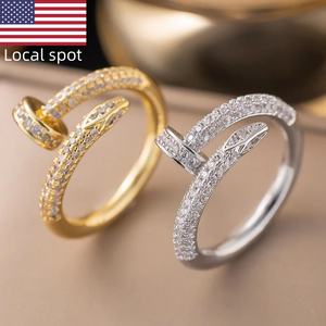 راكول تصميم الهيب هوب حلقة مفتوحة سيدة الموضة اكسسوارات الحزب مع زركونيا لامعة لون الذهب والمجوهرات للنساء هدية عصرية أنيقة - Product Image 2