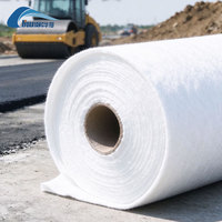 Tissu géotextile blanc non tissé en PP polyester 120 GSM, rouleau filtrant perméable aiguilleté 1-6m x 100m pour drainage routier