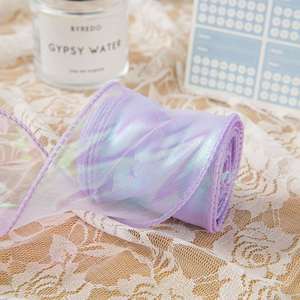 Ruban en organza irisé de 6 cm, idéal pour l'emballage de bouquets de fleurs, 10 yards/rouleau – Offre Spéciale - Product Image 4