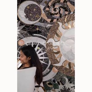 Centurymosaic personnalisé à la main murale marbre blanc artistique mosaïque <span class=keywords><strong>peinture</strong></span> pour décoration murale - Product Image 5