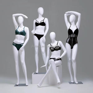 ชุดชั้นในสุดเซ็กซี่สุดหรูทำจากไฟเบอร์กลาสชุดเดรสสีขาวสีทองสำหรับผู้หญิงหุ่นจำลองแบบยืนเต็มตัว - Product Image 6