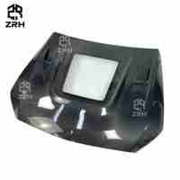 Capot en fibre de carbone transparente style IMP pour Mercedes Classe C W205 C200 C300 C63 C63s Coupé Berline AMG 2014-2021 Kit carrosserie capot moteur