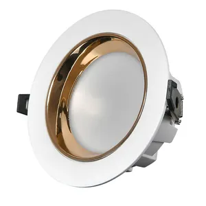 9W 12W dẫn ánh sáng Trần recessed downlights chống chói Trần xuống ánh sáng tại chỗ lõm ấm trắng có thể điều chỉnh Downlight