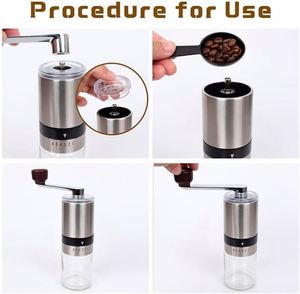 Eco-Friendly Stainless Steel Ceramic Burr Manual Drip Travel Bag Gift Box Packaging Grinder Pot Kettle Pour Coffee Maker <b>Set</b> - Product Image 2