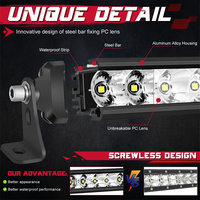 Barre lumineuse LED mini la plus brillante 60W, barre lumineuse LED simple pour VTT, mini barres lumineuses LED pour camions, pièces UTV et VTT