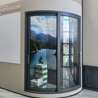Système de Portes Coulissantes Courbes en Aluminium pour Bâtiments de Bureaux et Hôtels – Portes Commerciales Circulaires Coulissantes en Aluminium