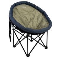 Chaise de plage et de camping portable surdimensionnée avec poche latérale, porte-gobelet et sac isotherme pour adultes - Structure en acier durable, mobilier d'extérieur