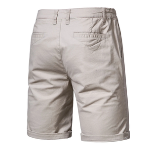 Pantalones cortos chinos de verano de diseño personalizado 2025 para hombre, pantalones cortos informales transpirables de Color sólido con cremallera de talla grande - Product Image 6