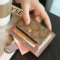 Portefeuille et porte-cartes géométrique portable, court, petit et pliable avec anti-dégaussage pour permis de conduire et porte-monnaie