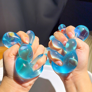 ของเล่นบีบมอลโทสสีฟ้าใส รูปทรงมหาสมุทร บอลบีบคลายเครียด สร้างบรรยากาศเย็นสบาย สำหรับเด็กและผู้ใหญ่ ของขวัญคลายความเครียด - Product Image 6