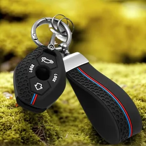 Étui de protection en silicone pour clé de voiture <span class=keywords><strong>BMW</strong></span> <span class=keywords><strong>E46</strong></span> E39 E38 E63 E60 X5 E53 X3 F83 Z3 Z4 M5 330i 325i Séries 3 5 7 Accessoires Housse de clé - Product Image 1