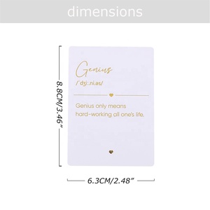 Yihe Best Seller Cartes d'affirmation déjouées/imprimées Ensemble de 53 cadeaux de vie/travail/vacances scolaires Matériel de couverture en cuir - Product Image 5