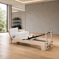 Reformer Pilates commercial en érable à rail complet fluide portable réglable pour studio domicile et entraînement corporel