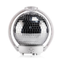 Diffuseur d'arômes ultrasonique, humidificateur, boule laser, veilleuse, alimenté par USB, 12W, minuterie 2-8H pour la maison et le véhicule