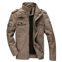 Veste tactique en coton personnalisée pour homme, manteau décontracté à col montant, vêtement d'extérieur thermique doublé multi-poches pour l'hiver, style streetwear