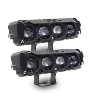 ไฟสปอร์ตไลท์ LED คุณภาพสูง สว่างพิเศษ 4 เลนส์ สำหรับรถจักรยานยนต์ รถบรรทุก รถยนต์ทั่วไป รถออฟโรด  แบบเปลี่ยนได้ สีเหลืองอำพันและสีขาว - Product Image 1