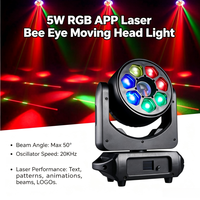 Projecteur à tête mobile 7x40W Bee Eye, faisceau laser, LED RGBW, éclairage de scène, contrôle DMX, DJ, discothèque, effet laser, équipement d'éclairage de scène