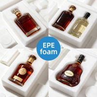 Insert en mousse EPE personnalisé, antichoc, en mousse perlée, pour bouteille d'alcool, anti-casse, transport, stockage, emballage cadeau