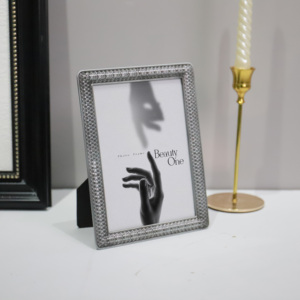 Sang Trọng 15X20Cm 5X7 Inch Chất Lượng Cao Kim Loại Khung Ảnh 5X7 Khung Ảnh Rõ Ràng Pha Lê Bạc Mạ Với Sơn Mài Hình Ảnh Khung - Product Image 2