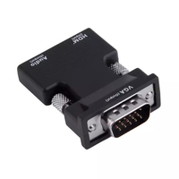Adaptor vga laki-laki hdtv ke perempuan dengan kabel audio
