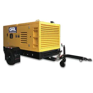 Compressor de ar diesel móvel 535CFM 15m3 do parafuso/min 10bar com reboque pelo motor Cummins