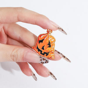 Fabricación Halloween calavera calabaza bolsa de basura cabeza decorativa Metal solapa pines película Horror esmalte suave solapa Pin - Product Image 5
