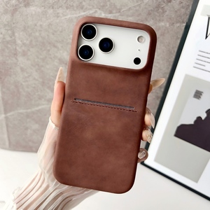 Para iPhone 17 Promax 17 Air Skin Feel PU Funda de cuero para teléfono con ranura para tarjeta Slim Hard PC Business Smartphone Phone Case - Product Image 4