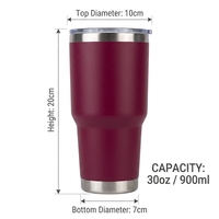 Vaso Térmico Personalizado con Logotipo, 20oz/30oz, Acero Inoxidable, con Tapa Magnética, para Agua, Café