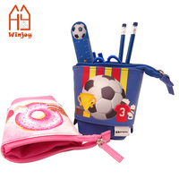 Trousse à crayons POP-UP et pochette à cosmétiques de bonne qualité, sac télescopique en PU avec fermeture à glissière, organisateur de maquillage/papeterie