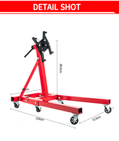 Support moteur portable 2000 LBS, support de test moteur rotatif à 360 degrés, équipement de réparation automobile pour garage, support moteur mobile