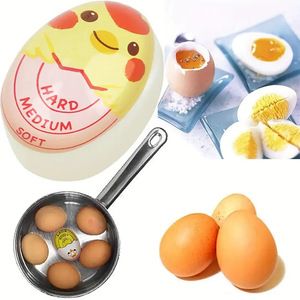 Temporizador <span class=keywords><strong>para</strong></span> Huevos que Cambia de Color, <span class=keywords><strong>para</strong></span> Huevos Cocidos Suaves o Duros, de Resina Ecológica, Color Rojo - Product Image 1