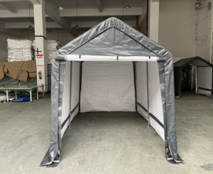 Outdoor Storage Shed 6x10 Feet Portable Garden PE Cover Storage Shelter with Removable Waterproof and UV Resistant PE Cover