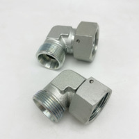 Adaptor Selang Hidrolik 2C9-36 90 Derajat Elbow JIC NPT, Fitting Hidrolik 90 Derajat Baja Karbon 2C9