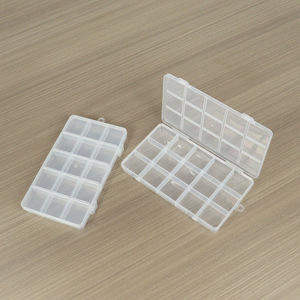 Transparent Plastic Storage Box 15 Compartment Rectangular Desktop Organizer For Beads Jewelry Parts Fishing Gear - Product Image 1