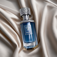 Botol Parfum Kaca Kosong Heksagonal Unik 30ml 50ml 100ml Terlaris dengan Pompa Semprot dan Tutup Emas/Perak Warna Kustom untuk Produk Premium