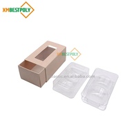 Boîte cadeau en papier pour macarons, impression personnalisée, 2 paquets, avec fenêtre de visualisation pour les biscuits et les desserts