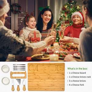 <span class=keywords><strong>Plateau</strong></span> en acier inoxydable, pour viande et <span class=keywords><strong>fromage</strong></span>, ustensile de service avec 3 outil à <span class=keywords><strong>fromage</strong></span>, bol en céramique - Product Image 4