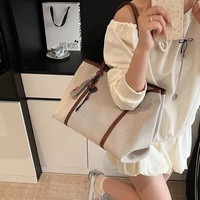 Sac à main zippé de qualité supérieure pour femme, style rétro, grande capacité, design décontracté, couleur unie, idéal pour le shopping