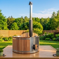 Cabine de sauna électrique extérieure moderne en bois massif de qualité supérieure avec bain de glace pour villa