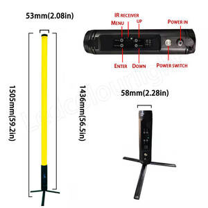 <span class=keywords><strong>VSHOW</strong></span> IP65 T360 8PCS Barra de Luz LED RGB para Escenario Inalámbrica para Exteriores con Carcasa de Aleación de Aluminio, Alimentada por Batería, Control Remoto DMX y WiFi - Product Image 3