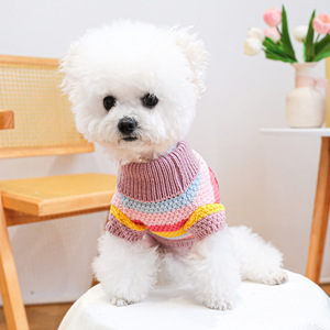PETCIRCLE Pet Circle - Pet <b>Clothes</b>, Dog and <b>Cat</b> Apparel, Colorful Striped Sweaters - Product Image 3