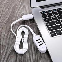 Hub USB 3-en-1 à 3 ports, chargeur répartiteur 5V, câble d'extension externe USB 3.0