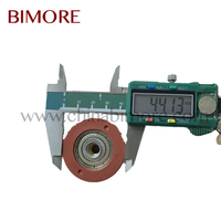 Rodillo Metálico para Colgar en la Puerta del Ascensor del Hotel Bimore, KM89629G02, OD44mm, W12mm, 6200Z, M8