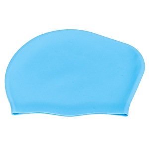 Bonnet de bain en silicone de couleur unie, imperméable, unisexe, pour adultes - Product Image 1