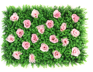 Panneau mural végétal autoportant 8 pieds pour plantes grimpantes, finition verte, avec 40 pots décoratifs <span class=keywords><strong>en</strong></span> forme de spirale, couleur champagne - Économique - Product Image 1