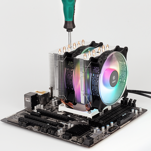 Disipador de <span class=keywords><strong>calor</strong></span> CPU Cooler RGB LED dissipateur thermique nouveau 6 tuyaux universel Intel AMD PC <span class=keywords><strong>ventilateur</strong></span> de refroidissement pour ordinateur de bureau - Product Image 5