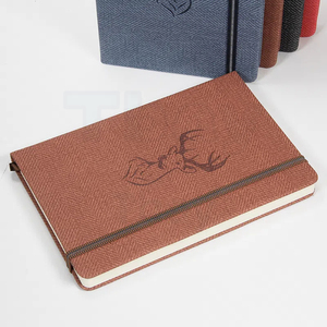 Bán buôn giá rẻ softcover Bìa Cứng PU tùy chỉnh máy tính xách tay trường nhà cung cấp nhật ký Linen Tạp Chí kế hoạch - Product Image 1