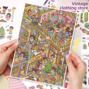Autocollants 3D miniatures Yilan 1650 style japonais <span class=keywords><strong>en</strong></span> PET, décorations mignonnes pour agenda, jouet DIY fait main - Product Image 2
