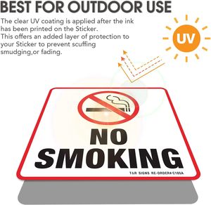 Tùy Chỉnh Không Thấm Nước Nguy Hiểm Không Hút Thuốc Nhãn Dán Dấu Hiệu Cảnh Báo Chịu Nhiệt Chống Uv Cho Ngoài Trời Trong Nhà - Product Image 4